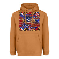 Meerkat American flag and star leopard Heavyweight Hoodie - Artiststas