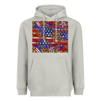 Moon Dust American flag and star leopard Heavyweight Hoodie - Artiststas