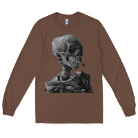 Chestnut Vincent Van Gogh Skull of a SkeletonVintage Halloween Skull Long Sleeve Tee - minhPixels