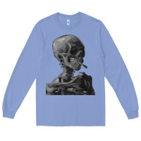 Colony Blue Vincent Van Gogh Skull of a SkeletonVintage Halloween Skull Long Sleeve Tee - minhPixels