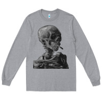 Heather Grey Vincent Van Gogh Skull of a SkeletonVintage Halloween Skull Long Sleeve Tee - minhPixels
