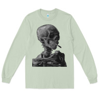 Matcha Vincent Van Gogh Skull of a SkeletonVintage Halloween Skull Long Sleeve Tee - minhPixels