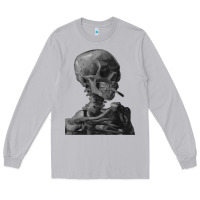 Moon Dust Vincent Van Gogh Skull of a SkeletonVintage Halloween Skull Long Sleeve Tee - minhPixels