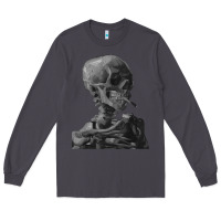 Smoke Vincent Van Gogh Skull of a SkeletonVintage Halloween Skull Long Sleeve Tee - minhPixels