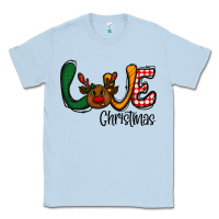 Dusty Blue love Christmas Classic Tee - CowhideDigitalArt