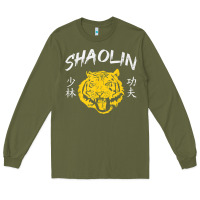 Army Green Tiger Shaolin Kung Fu Chinese Symbol Wushu Martial Arts Gift Long Sleeve Tee - minhPixels