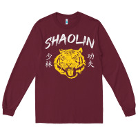 Burgundy Tiger Shaolin Kung Fu Chinese Symbol Wushu Martial Arts Gift Long Sleeve Tee - minhPixels