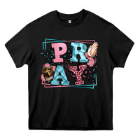Black Pray leopard frame Heavy Core Tee - LillyAllenDesigns