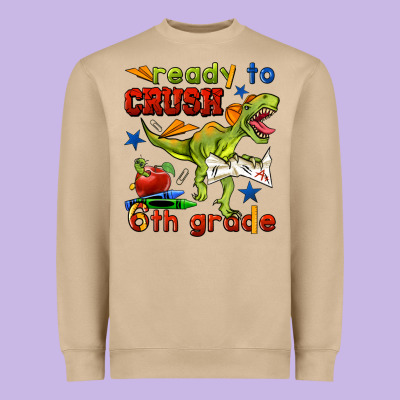 Ready To Crush 6th Grade Heavyweight Sweatshirt Designed By Bundleandbundleshop