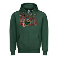 Sports Green noel Zipper Hoodie - CowhideDigitalArt
