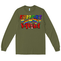 Army Green Support squad pride Long Sleeve Tee - CowGirlArtShop