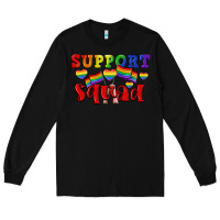 Black Support squad pride Long Sleeve Tee - CowGirlArtShop