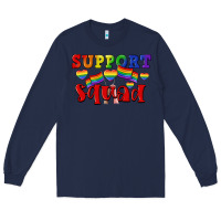 Navy Support squad pride Long Sleeve Tee - CowGirlArtShop