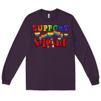 Plum Support squad pride Long Sleeve Tee - CowGirlArtShop