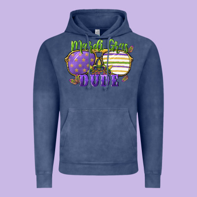 Mardi Gras Dude Vintage Hoodie Designed By Cowgirlartshop