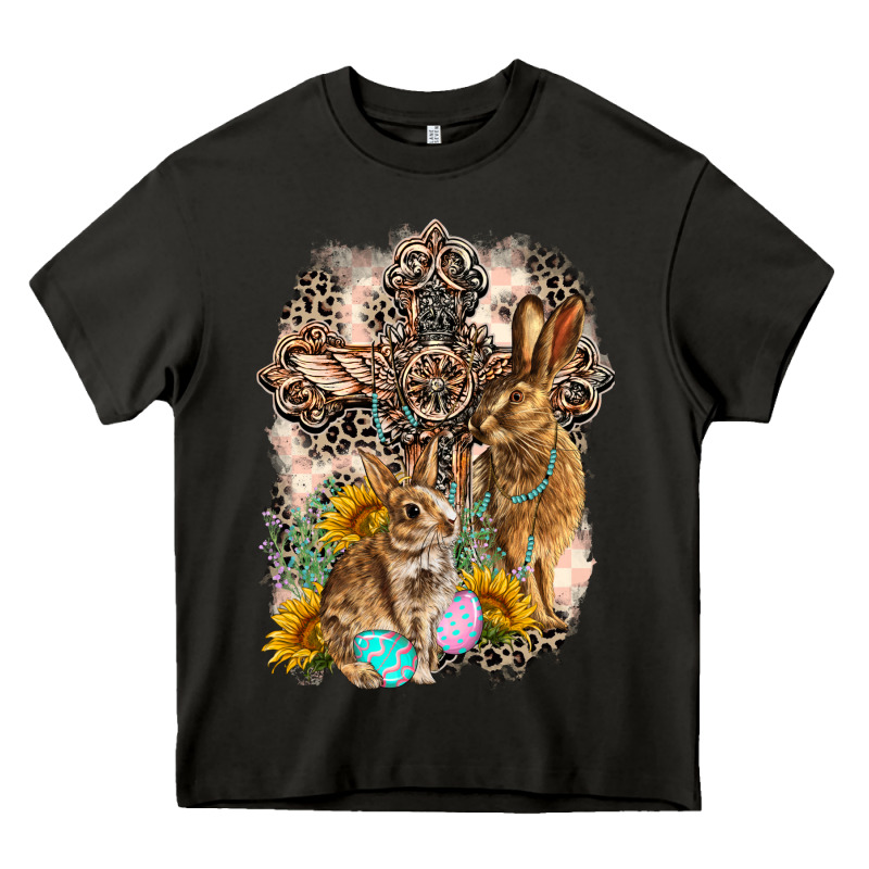 Western Rabbit With Crosses Heavy Core Tee by LillyAllenDesigns | Teevron
