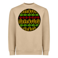 African Masks Round Earrings Heavyweight Sweatshirt | Teevron