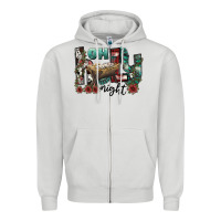 Dove Grey oh holy night Zipper Hoodie - CowhideDigitalArt