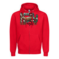 Red oh holy night Zipper Hoodie - CowhideDigitalArt