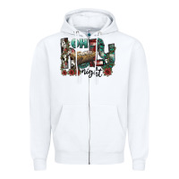 White oh holy night Zipper Hoodie - CowhideDigitalArt