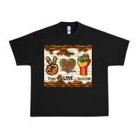 Black peace love juneteenth Urban Heavy Tee - TumblerDesignByShophia