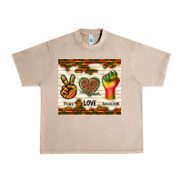 French Oak peace love juneteenth Urban Heavy Tee - TumblerDesignByShophia