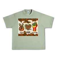 Oil Green peace love juneteenth Urban Heavy Tee - TumblerDesignByShophia