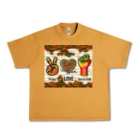 Peanut Butter peace love juneteenth Urban Heavy Tee - TumblerDesignByShophia