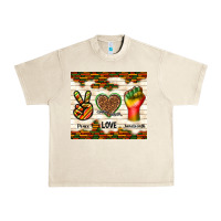 Sandshell peace love juneteenth Urban Heavy Tee - TumblerDesignByShophia