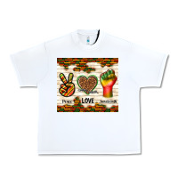 White peace love juneteenth Urban Heavy Tee - TumblerDesignByShophia
