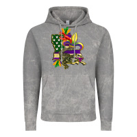 Cloud Rock louisiana map american flag mardi gras Vintage Hoodie - CowGirlArtShop