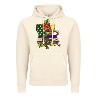 Vintage Artic louisiana map american flag mardi gras Vintage Hoodie - CowGirlArtShop