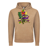 Vintage Coffee louisiana map american flag mardi gras Vintage Hoodie - CowGirlArtShop