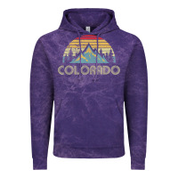 Cloud Purple Colorado Retro Vintage Mountains Nature Hiking Vintage Hoodie - minhPixels