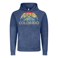 Vintage Denim Colorado Retro Vintage Mountains Nature Hiking Vintage Hoodie - minhPixels