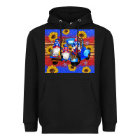 Black American flag gnomes truck sunflowers star leopard glitter Heavyweight Hoodie - Artiststas