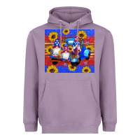 Lavender American flag gnomes truck sunflowers star leopard glitter Heavyweight Hoodie - Artiststas