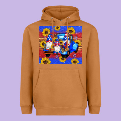 American Flag Gnomes Truck Sunflowers Star Leopard Glitter Heavyweight Hoodie Designed By Artiststas