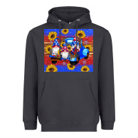 Smoke American flag gnomes truck sunflowers star leopard glitter Heavyweight Hoodie - Artiststas