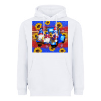 White American flag gnomes truck sunflowers star leopard glitter Heavyweight Hoodie - Artiststas