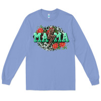 Colony Blue Mama rock lightning bolt Mother's Day Long Sleeve Tee - CowGirlArtShop