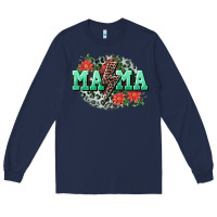 Navy Mama rock lightning bolt Mother's Day Long Sleeve Tee - CowGirlArtShop