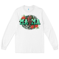 White Mama rock lightning bolt Mother's Day Long Sleeve Tee - CowGirlArtShop