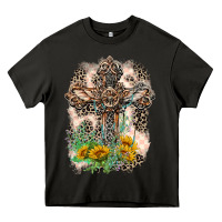 Asphalt Western with Crosses Heavy Core Tee - LillyAllenDesigns