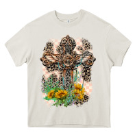 Cream Western with Crosses Heavy Core Tee - LillyAllenDesigns