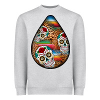 Heather Grey mexican teardrop  2 Heavyweight Sweatshirt - BundleAndBundleShop