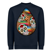 Navy mexican teardrop  2 Heavyweight Sweatshirt - BundleAndBundleShop
