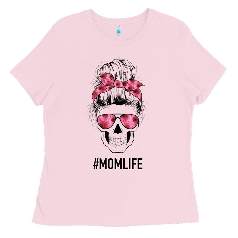 Pink Flower Mom Skull Ladies Tee by Bettercallsaul | Teevron