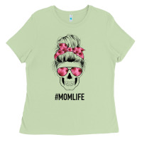 Matcha Pink Flower Mom Skull Ladies Tee - Bettercallsaul