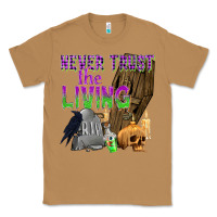 Toasted Coconut Never Trust The Living Classic Tee - texasbilliewilder